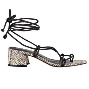 Marc Fisher “Jacinda” Lace Up Sandal Snake Skin